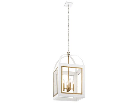 Kichler Vath 4-Light White Natural Brass Pendant