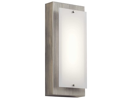 Kichler Vego 1-Light Brushed Nickel Glass LED Wall Sconce