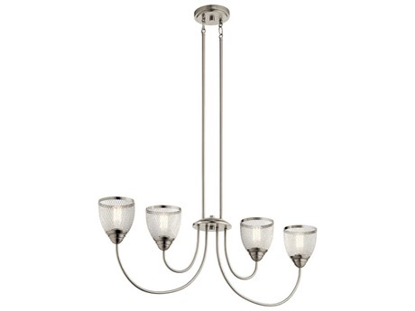 Kichler Voclain 4-Light Brushed Nickel Bell Island Pendant