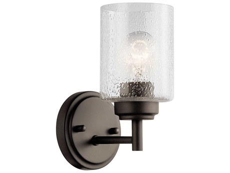 Kichler Winslow 1-Light Olde Bronze Glass Wall Sconce