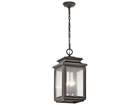 Kichler Wiscombe Park 4 - Light Glass Outdoor Hanging Light