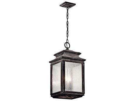 Kichler Wiscombe Park 4 - Light Glass Outdoor Hanging Light