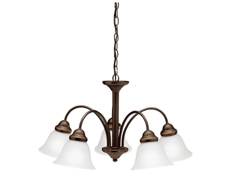 Kichler Wynberg 5-Light Olde Bronze Glass Bell Chandelier