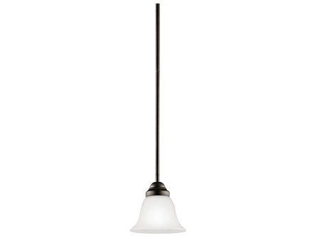 Kichler Wynberg 1-Light Olde Bronze Glass Bell Mini Pendant