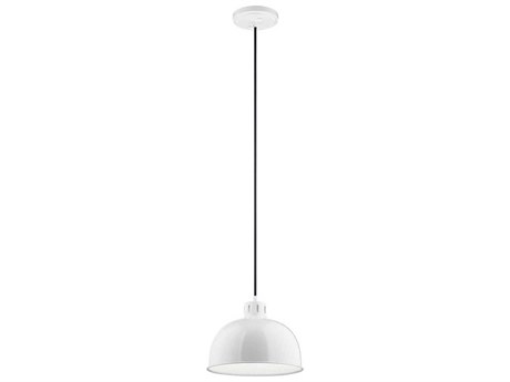 Kichler Zailey 1-Light White Dome Mini Pendant