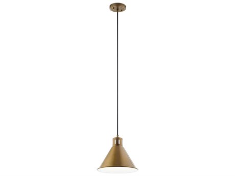 Kichler Zailey 1-Light Natural Brass Mini Pendant