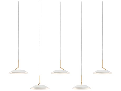 Koncept Royyo 5-Light Matte White Gold LED Round Island Pendant