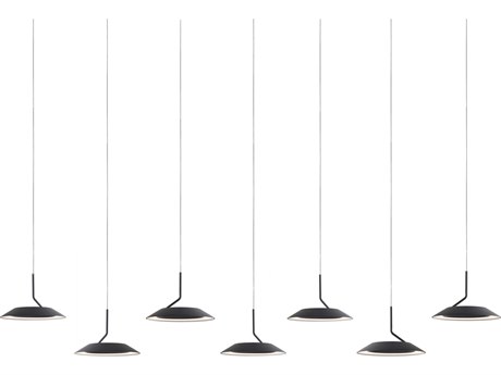 Koncept Royyo 7-Light Matte Black LED Round Island Pendant