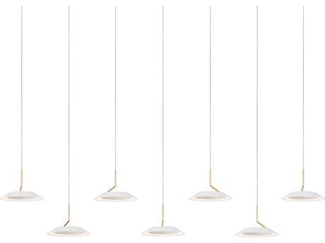 Koncept Royyo 7-Light Matte White Gold LED Round Island Pendant