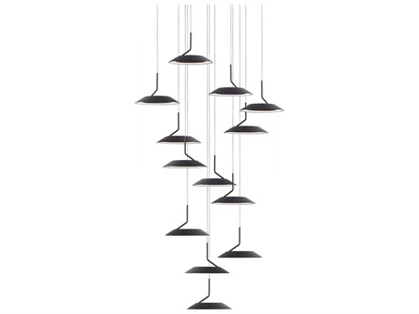 Koncept Royyo 13-Light Matte Black LED Round Pendant