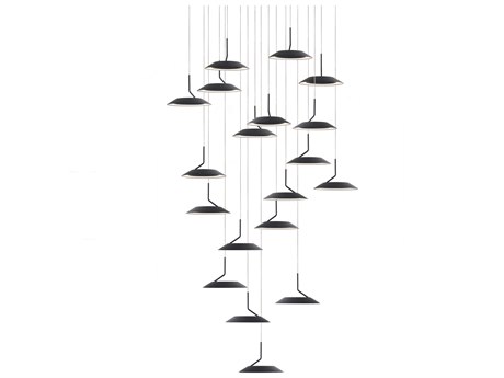 Koncept Royyo 19-Light Matte Black LED Round Pendant