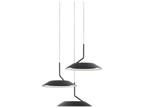 Koncept Royyo 3-Light Matte Black LED Round Pendant