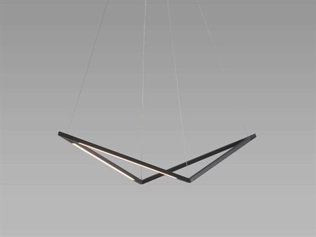 Koncept Z-bar Matte Black LED Geometric Linear Island Pendant