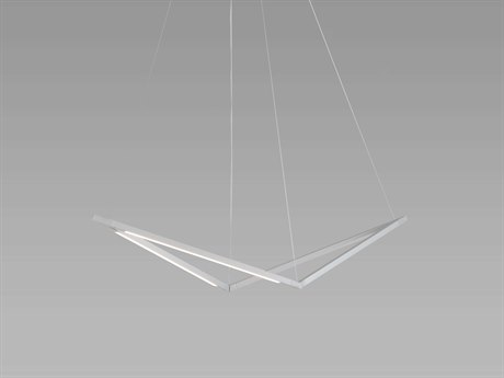 Koncept Z-bar Silver LED Geometric Linear Island Pendant