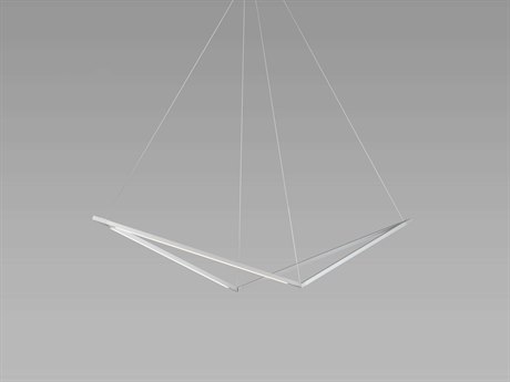 Koncept Z-bar Silver LED Geometric Linear Island Pendant