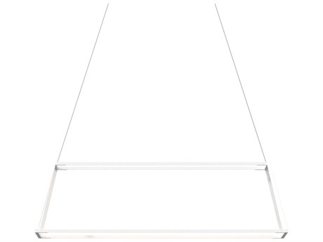 Koncept Z-bar Matte White LED Geometric Linear Island Pendant