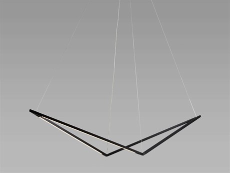 Koncept Z-bar Matte Black LED Geometric Linear Island Pendant