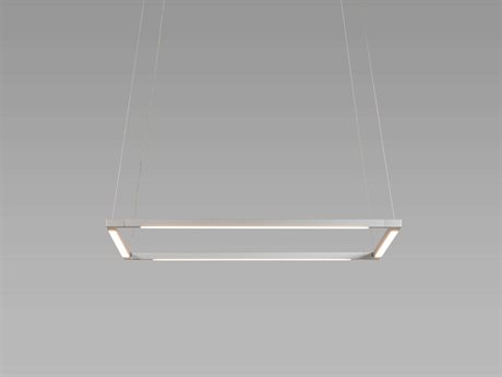 Koncept Z-bar Matte White LED Geometric Linear Pendant