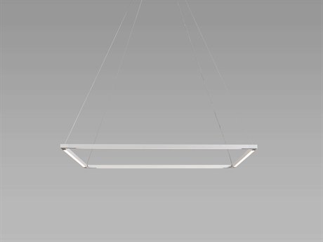 Koncept Z-bar Matte White LED Geometric Linear Pendant