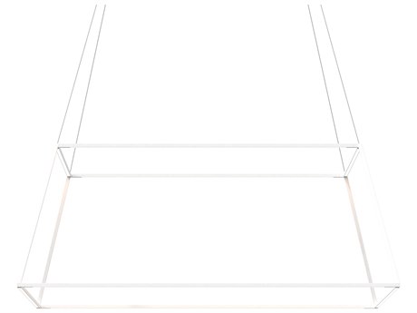 Koncept Z-bar Matte White LED Geometric Linear Pendant