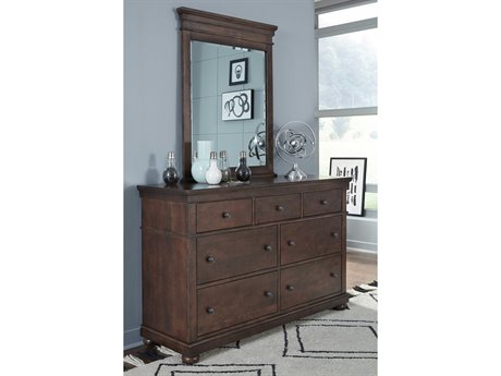 Legacy Classic Canterbury 7-Drawers Cherry Birch Wood Double Dresser with Mirror