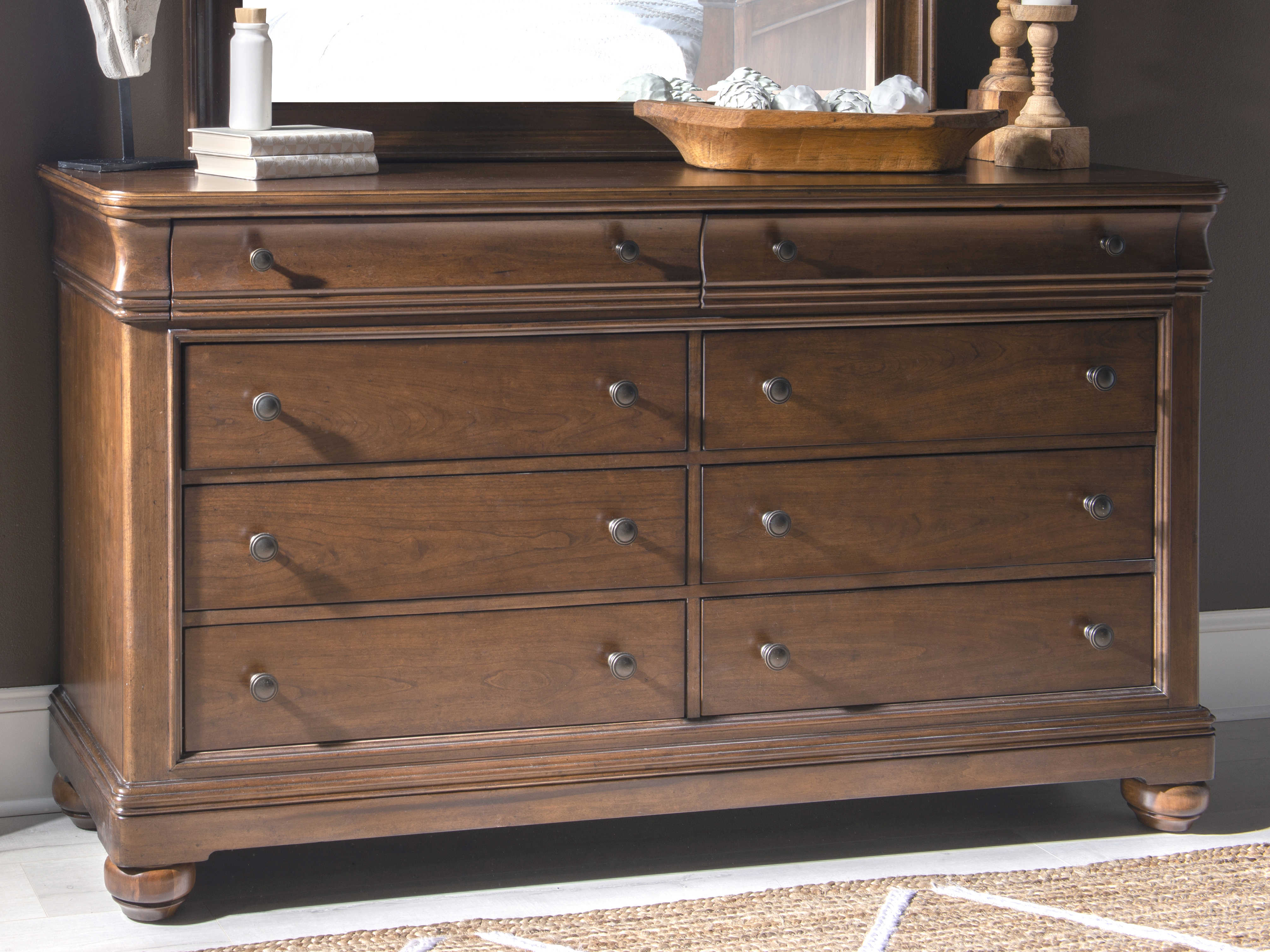 Legacy Classic Furniture Coventry, 8 Drawer Double Dresser Cherry Wood