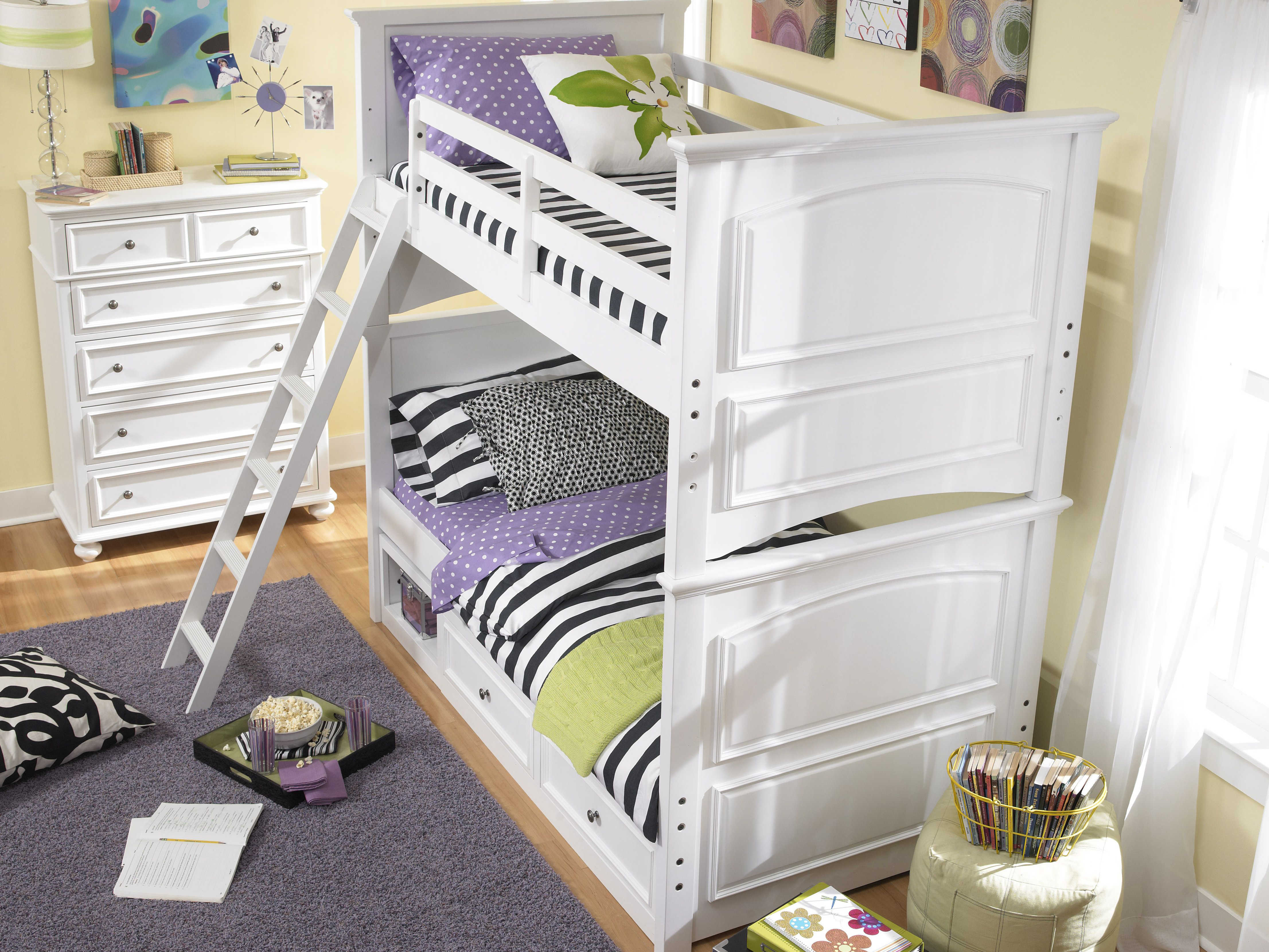 Painted Finish Twin Over Bunk Bed, Legacy Bunk Beds Furniture