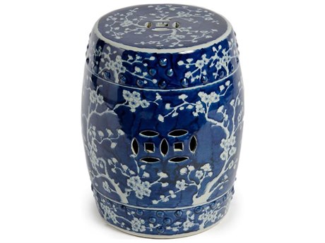 Legend Of Asia Blue White Plum Blossom Umbrella Stand Vase Loa1406 Legend Of Asia Blue White Garden Stool With Plum Blossom Motif