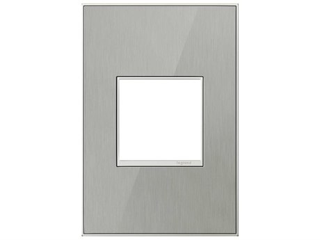 Legrand Real Materials Brushed Stainless One-Gang Wall Plate