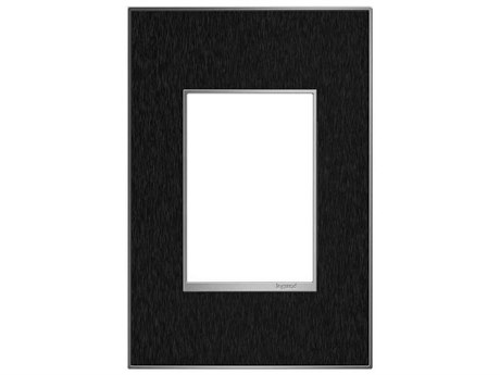 Legrand Real Materials Black Stainless One-Gang and Wall Plate