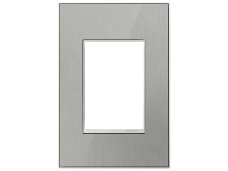 Legrand Real Materials Brushed Stainless One-Gang and Wall Plate