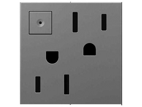 Legrand Outlets Magnesium 15A Energy-Saving On/Off Outlet