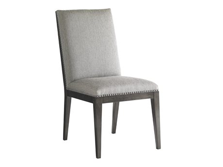 Lexington Carrera Solid Wood Gray Upholstered Side Dining Chair