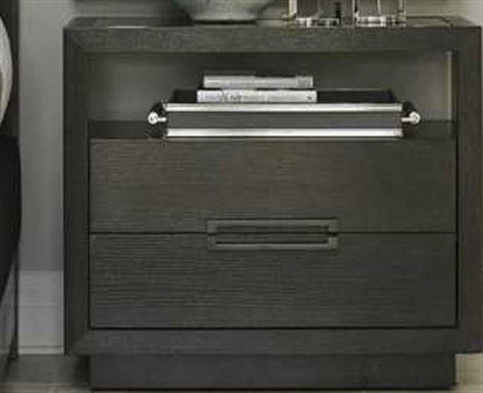 Lexington Carrera Carbon Gray Rectangular 2 Drawers Nightstand