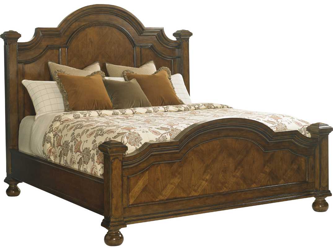 Lexington Coventry Hills Rustic Cherry Queen Panel Bed LX945133C