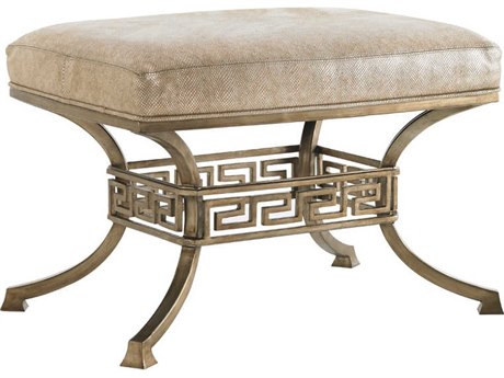 Lexington Tower Place Gold Upholstered Ottoman