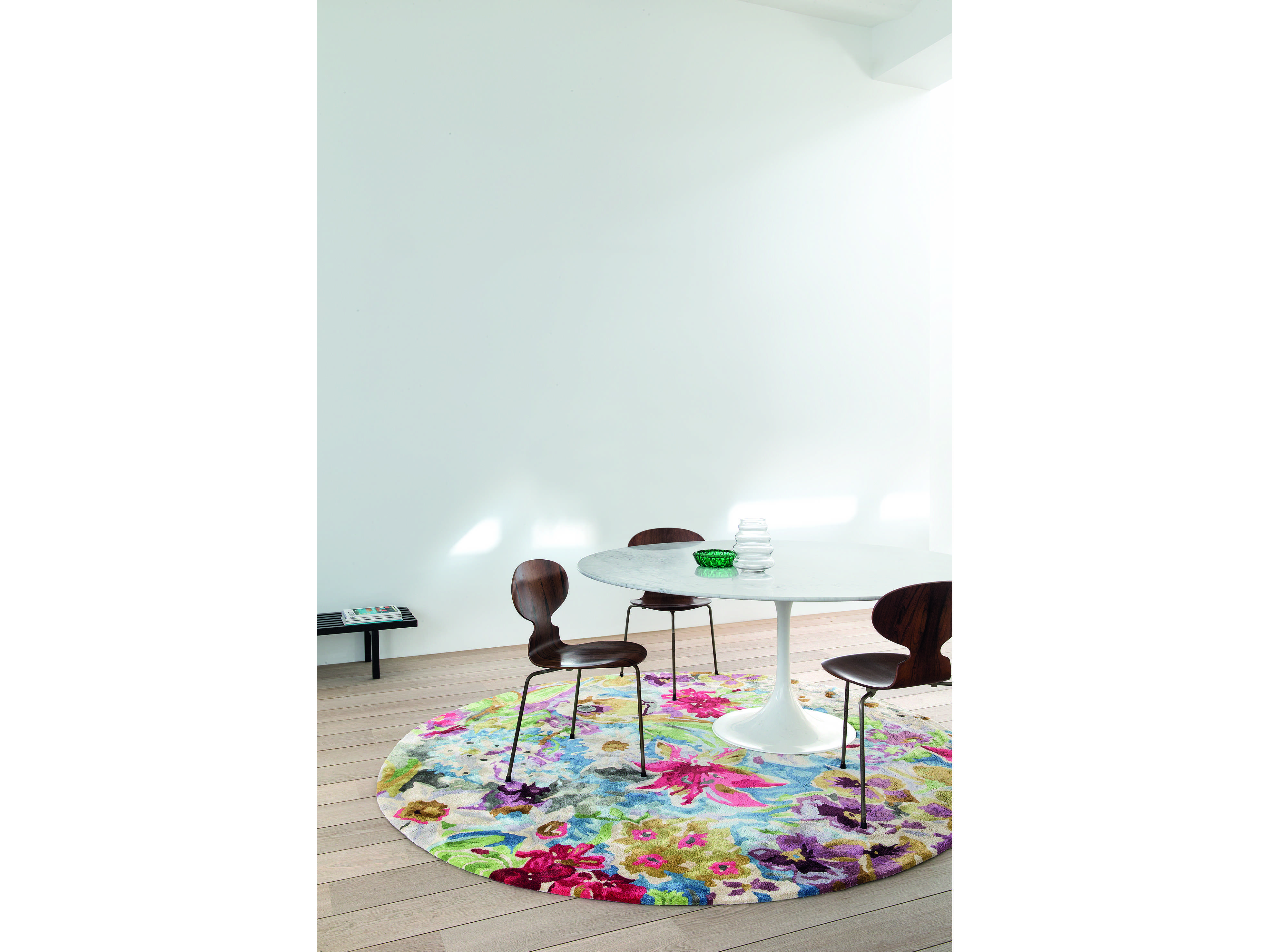 Ligne Pure Love 7 Round Beige Area Rug