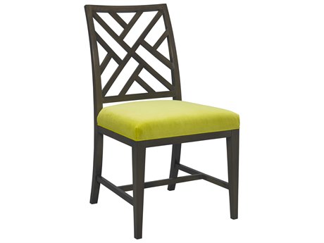 Lillian August Upholstery Glenn Walnut Wood Brown Upholstered Side Dining Chair