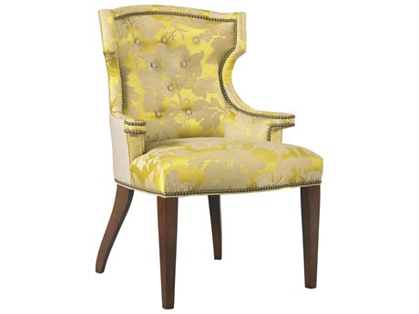 Lillian August Upholstery Quinn Brown Upholstered Arm Dining Chair