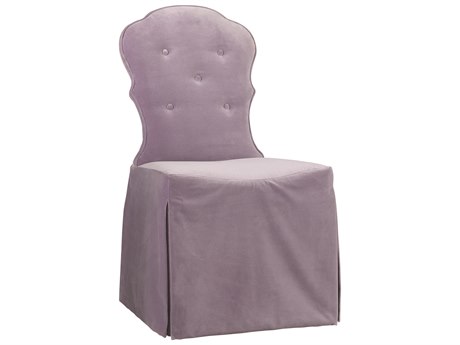 Lillian August Upholstery Arden Court Walnut Wood Purple Upholstered Side Dining Chair