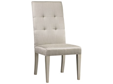 Lillian August Upholstery Lyle Tufted Walnut Wood Gray Upholstered Side Dining Chair