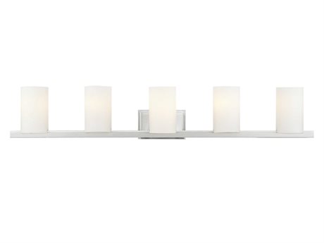 Livex Lighting Astoria 5-Light Brushed Nickel Glass Vanity Light