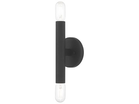 Livex Lighting Copenhagen 2-Light Black Wall Sconce
