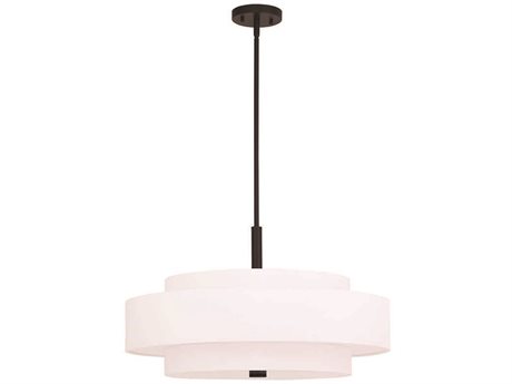 Livex Lighting Meridian 5-Light Bronze Cylinder Drum Pendant