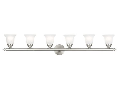 Livex Lighting Neptune 6-Light Brushed Nickel Glass Vanity Light