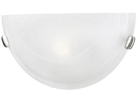 Livex Lighting Oasis 1-Light Brushed Nickel Glass Wall Sconce