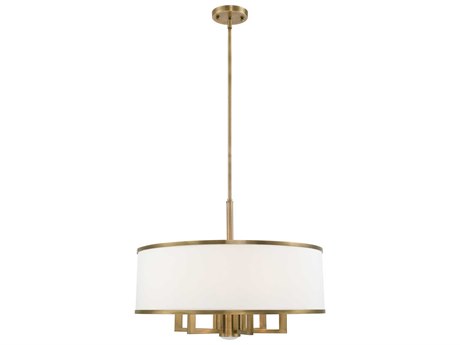 Livex Lighting Park Ridge 6-Light Antique Brass Drum Round Chandelier