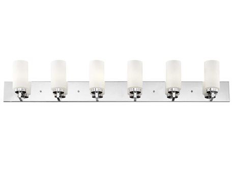 Livex Lighting West Lake 6-Light Chrome Glass Vanity Light