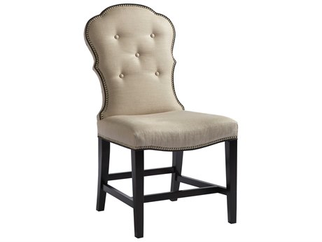 Lillian August Upholstery Arden Park Walnut Wood Beige Upholstered Side Dining Chair