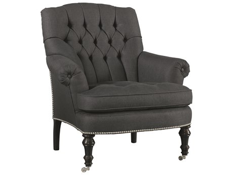 Lillian August Upholstery Aubrey Rolling Fabric Tufted Accent Chair